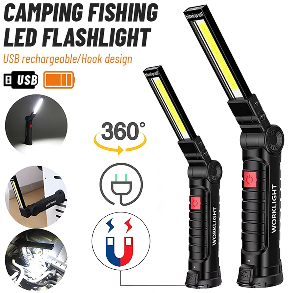 LED COB Flashlight USB Recharg - Outdoor Lighting Beacon のレビューと価格