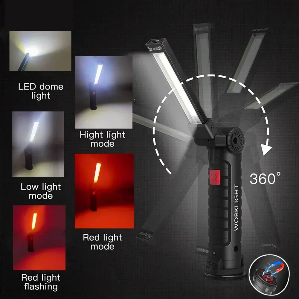 LED COB Flashlight USB Recharg - Outdoor Lighting Beacon のレビューと価格
