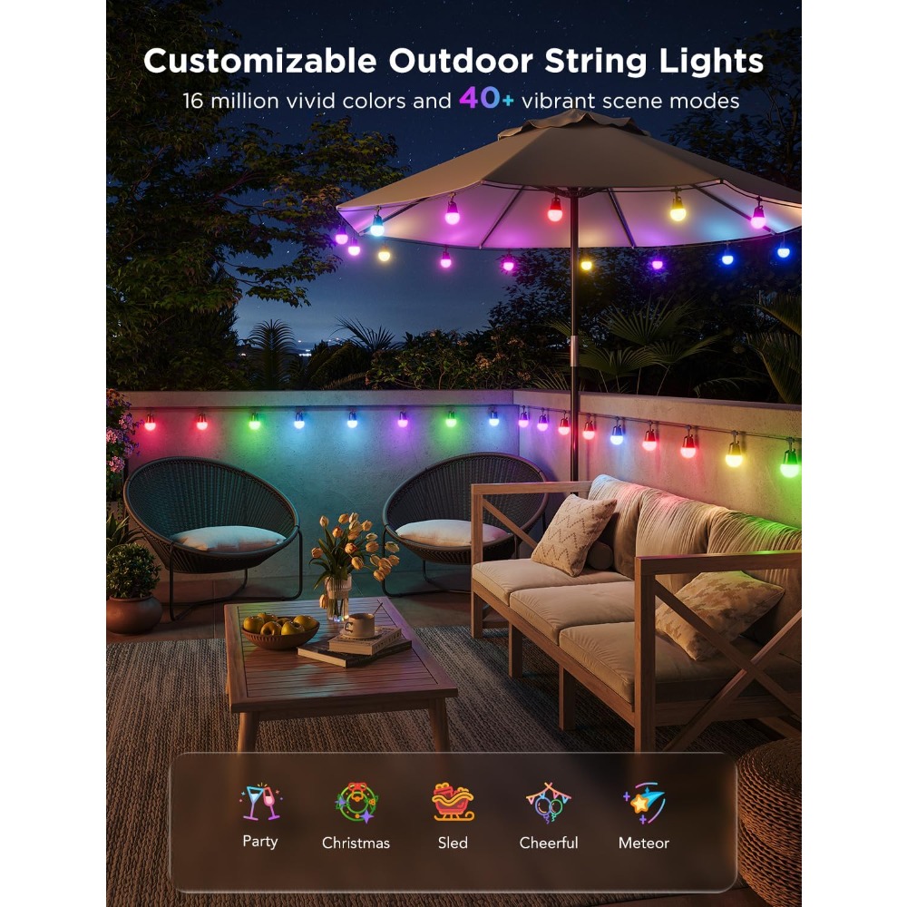 Govee Smart Outdoor String Lig - Outdoor Lighting Govee のレビューと価格