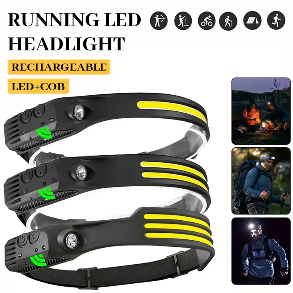 COB LED Induction Headlamp USB - Outdoor Lighting Globes のレビューと価格