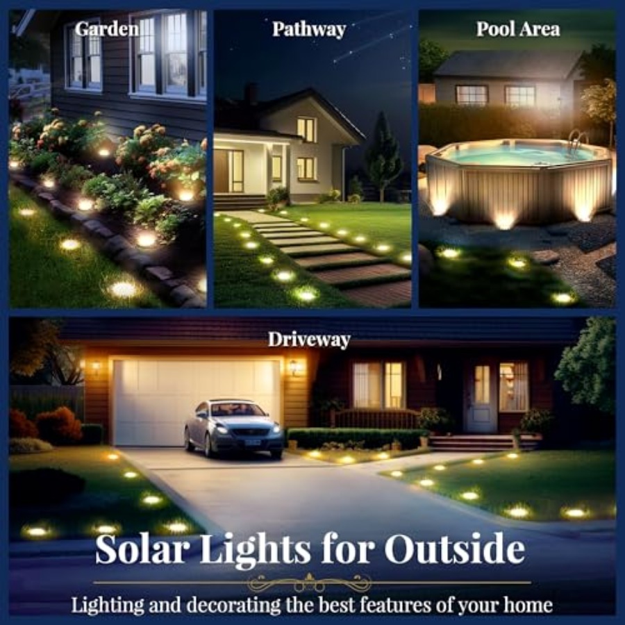 Solar Ground Lights Solar Ligh - Outdoor Lighting Ground のレビューと価格