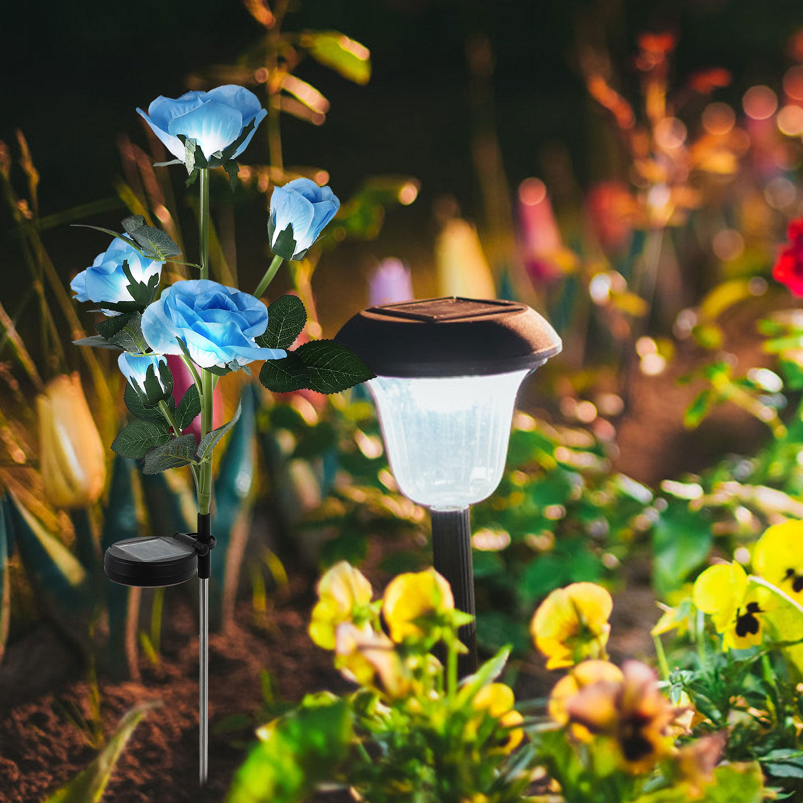 1Pcs Rose Solar Lawn Lamp Wate - Outdoor Lighting Ground のレビューと価格