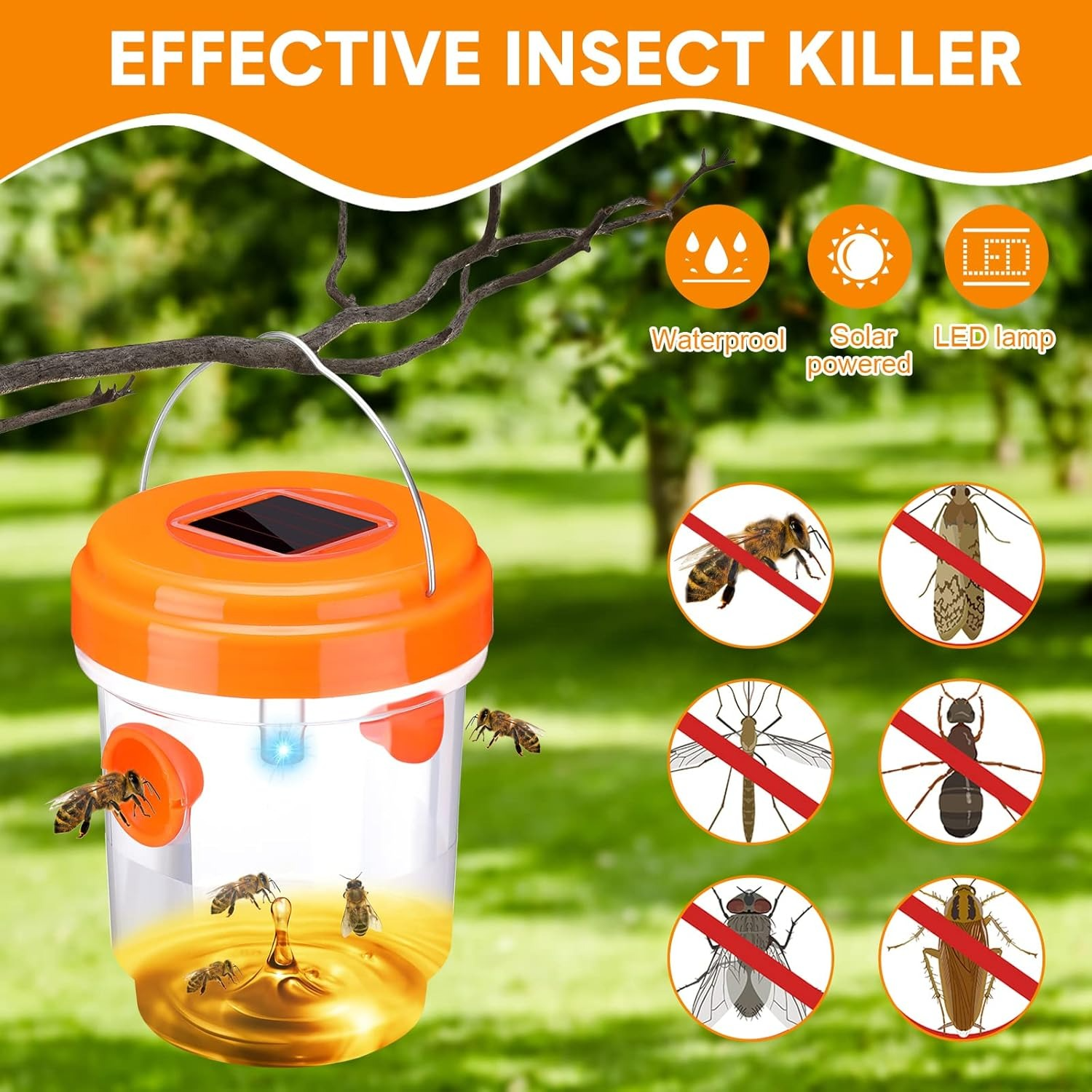 1-6PCS Solar Wasp Trap Waterpr - Outdoor Lighting Led Fixtures のレビューと価格