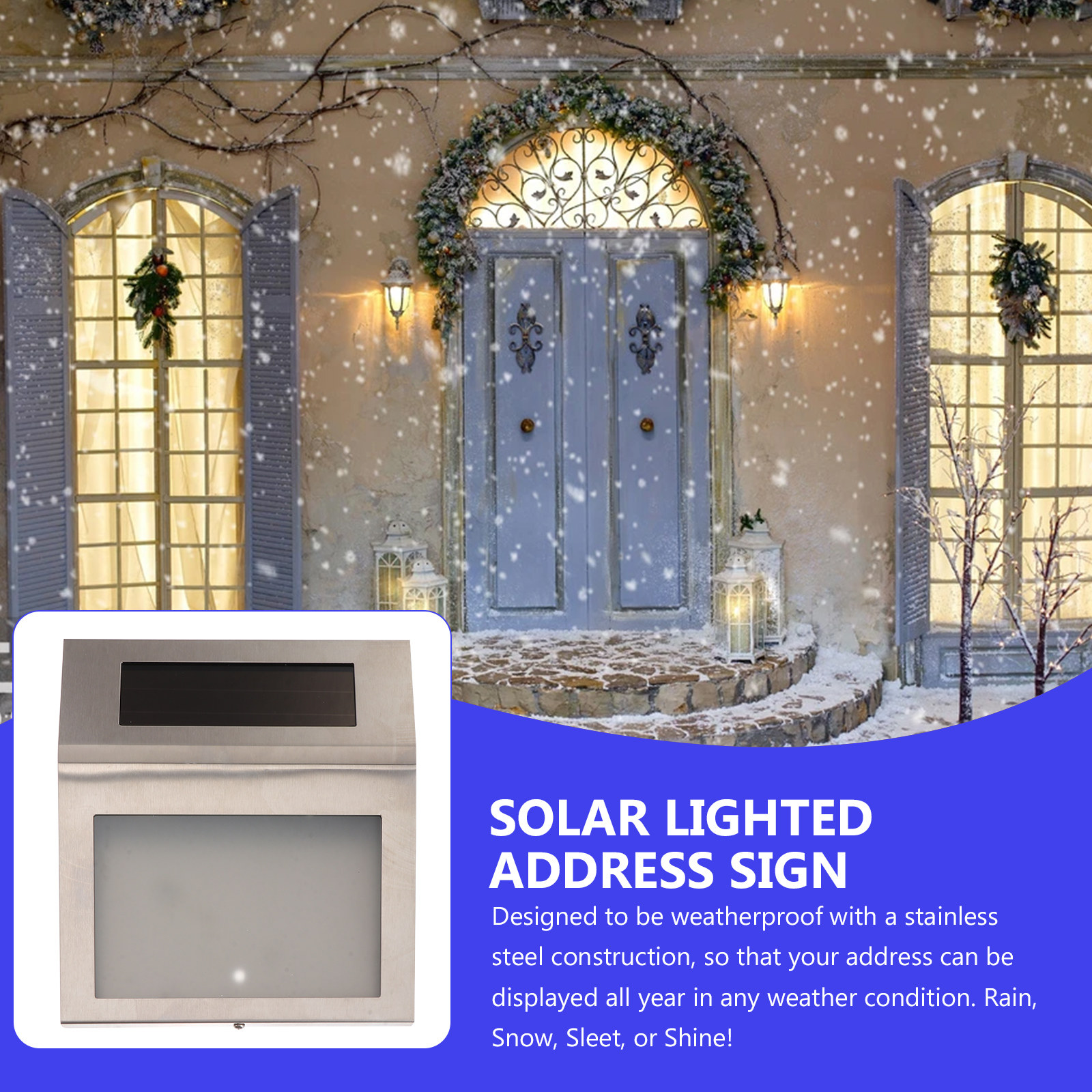 Solar Lighted Address Sign Sta - Outdoor Lighting Wall Mount のレビューと価格