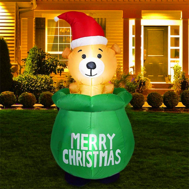5FT Christmas Inflatable Decor - Xmas Outdoor Lighting Decorations のレビューと価格