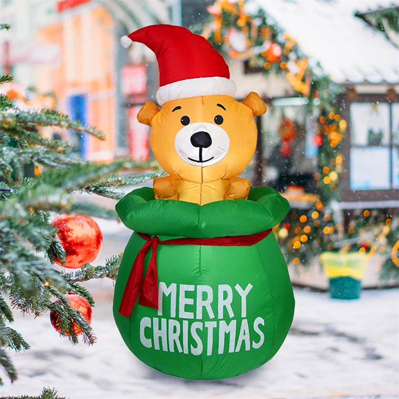 5FT Christmas Inflatable Decor - Xmas Outdoor Lighting Decorations のレビューと価格