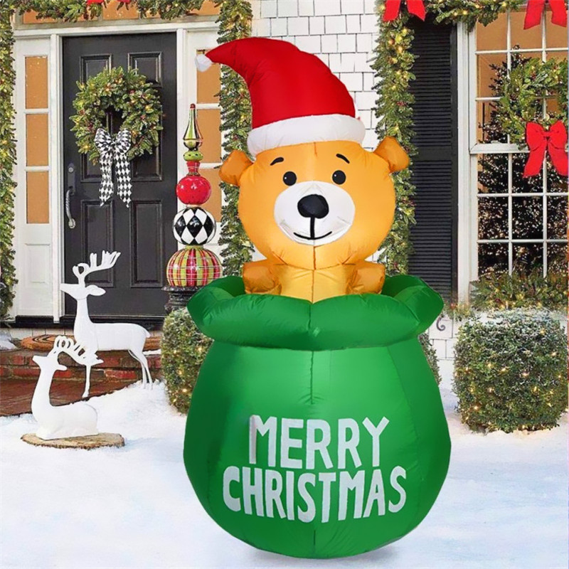 5FT Christmas Inflatable Decor - Xmas Outdoor Lighting Decorations のレビューと価格