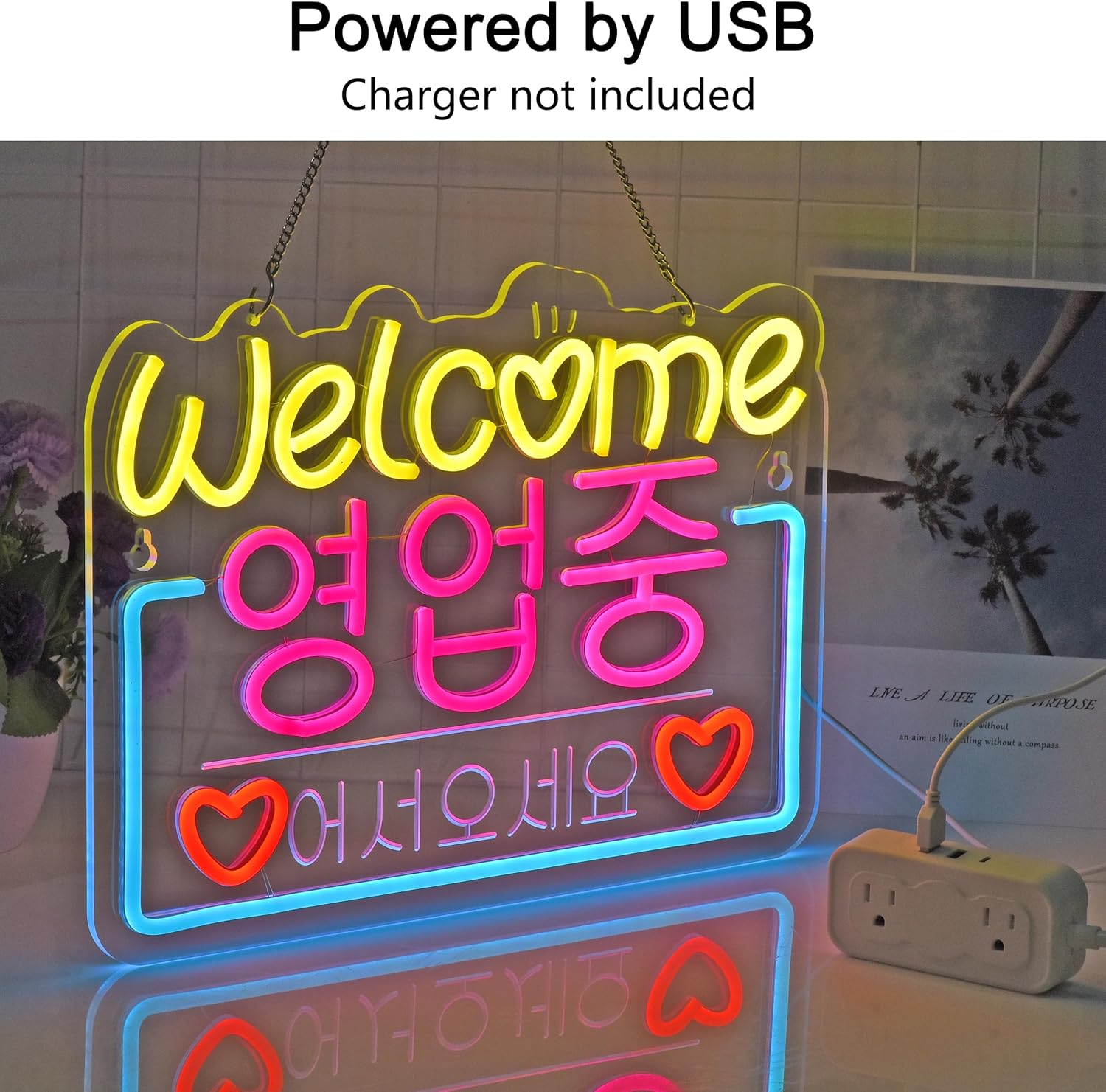 Korean Welcome on Sale Neon Si - Outdoor Lighting Restaurant のレビューと価格