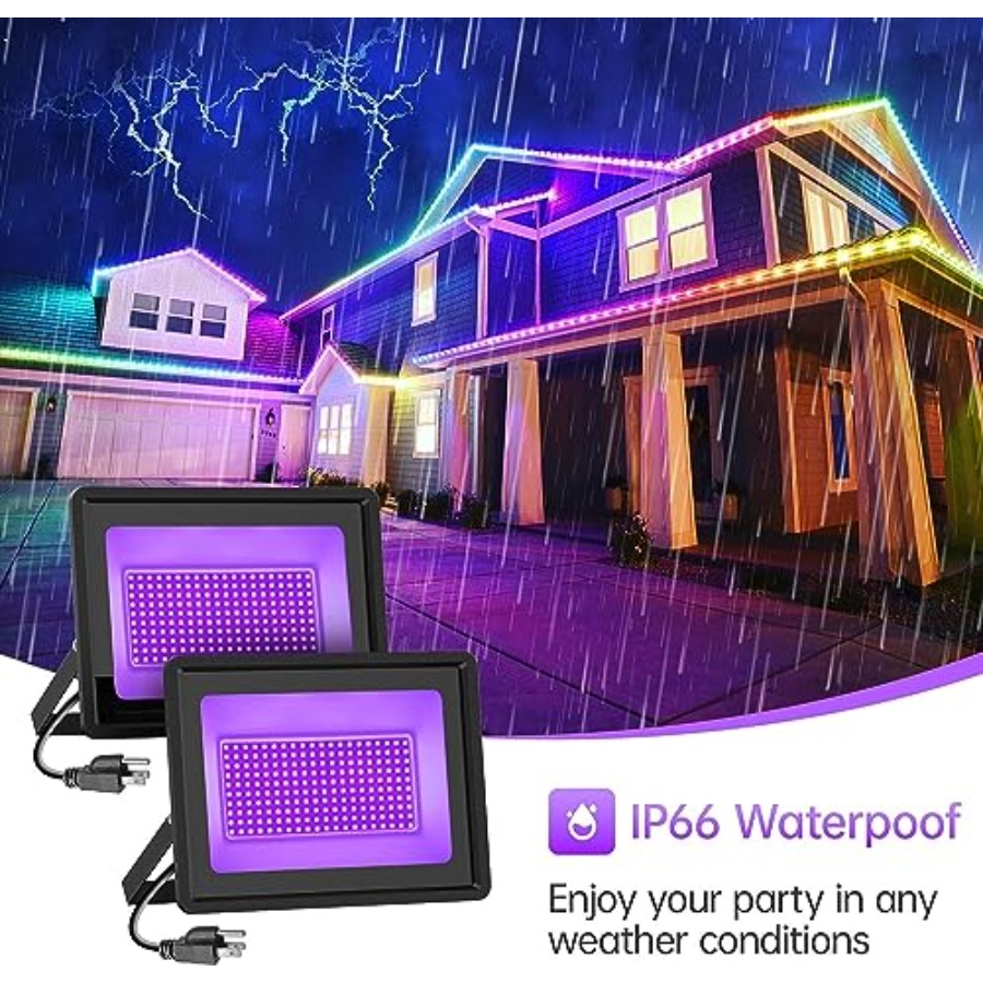 Black Lights 2 Pack W LED Blac - Led Flood Light のレビューと価格